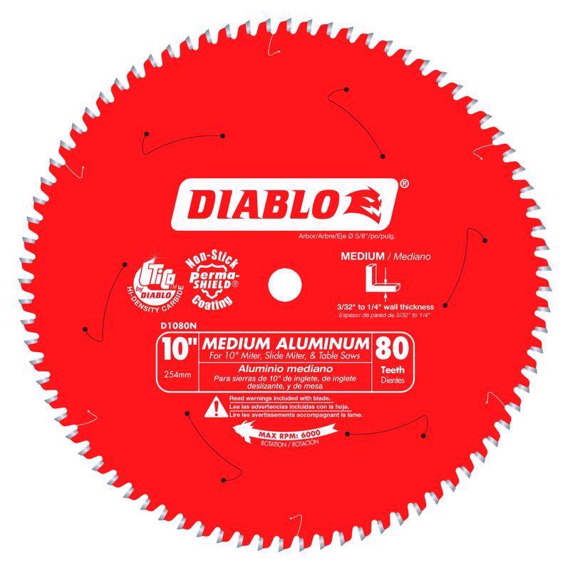 Diablo 10 in. D X 5/8 in. TiCo Hi-Density Carbide Circular Saw Blade 80 teeth
