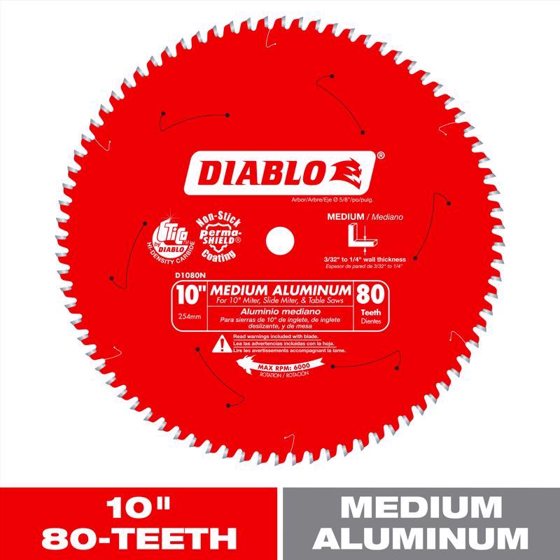 Diablo 10 in. D X 5/8 in. TiCo Hi-Density Carbide Circular Saw Blade 80 teeth