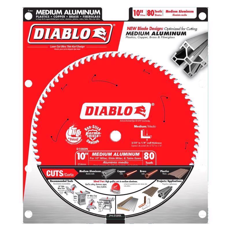 Diablo 10 in. D X 5/8 in. TiCo Hi-Density Carbide Circular Saw Blade 80 teeth