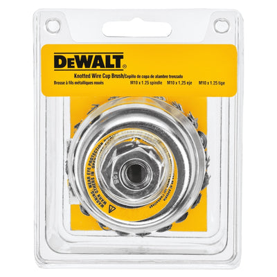 DeWalt 4 in. D X 5/8-11 in. Knotted Carbon Steel Cup Brush 14000 rpm