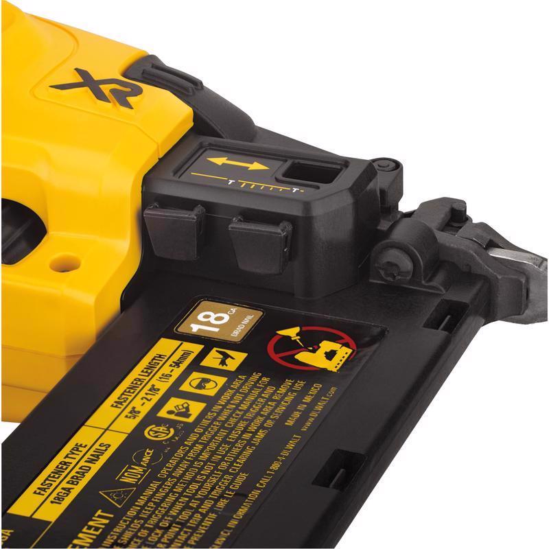 DeWalt 20V MAX XR 18 Ga. Cordless Brad Nailer Kit (Battery & Charger) 20 V