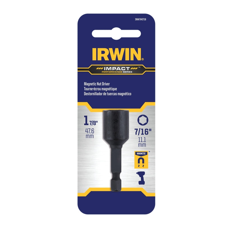 Irwin Impact Performance Series 7/16 in. Metric Lobular Power Nut Driver 1-7/8 in. L