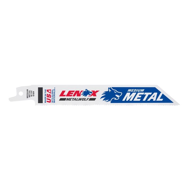 Lenox METALWOLF 6 in. Bi-Metal WAVE EDGE Reciprocating Saw Blade 18 TPI