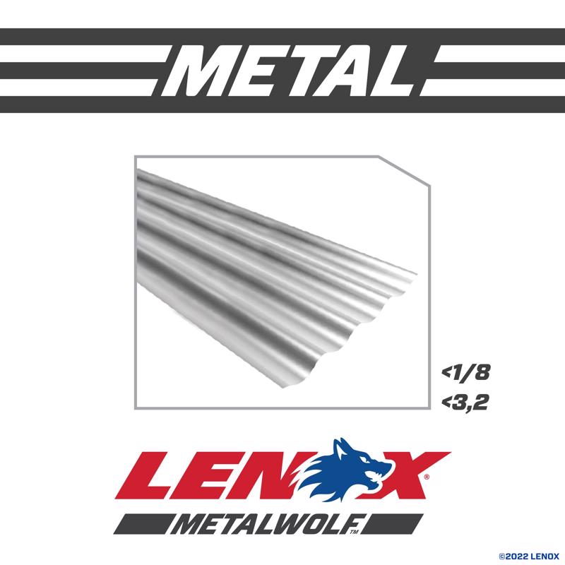 Lenox METALWOLF 6 in. Bi-Metal WAVE EDGE Reciprocating Saw Blade 24 TPI