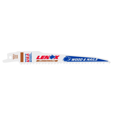 Lenox LUMBERWOLF 6 in. Bi-Metal Reciprocating Saw Blade 6 TPI
