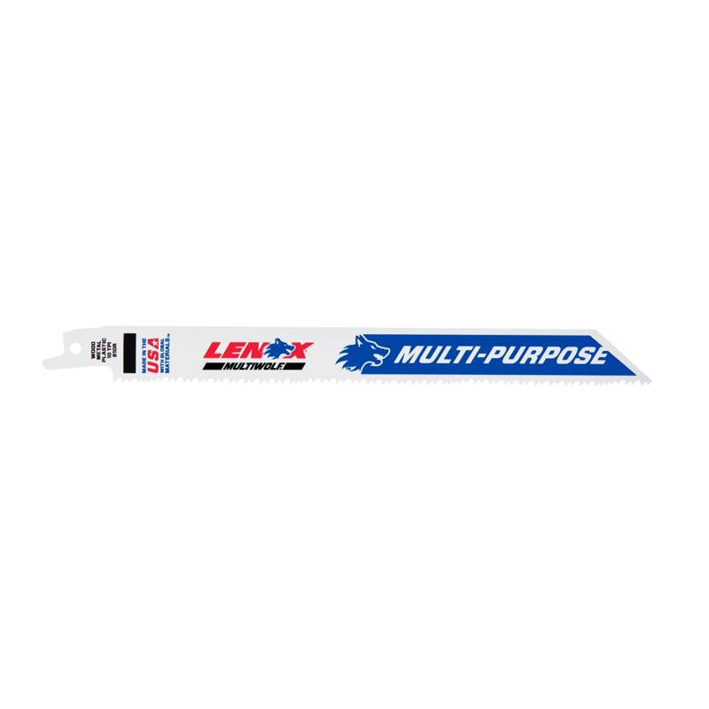 Lenox MULTIWOLF 8 in. Bi-Metal WAVE EDGE Reciprocating Saw Blade 10 TPI