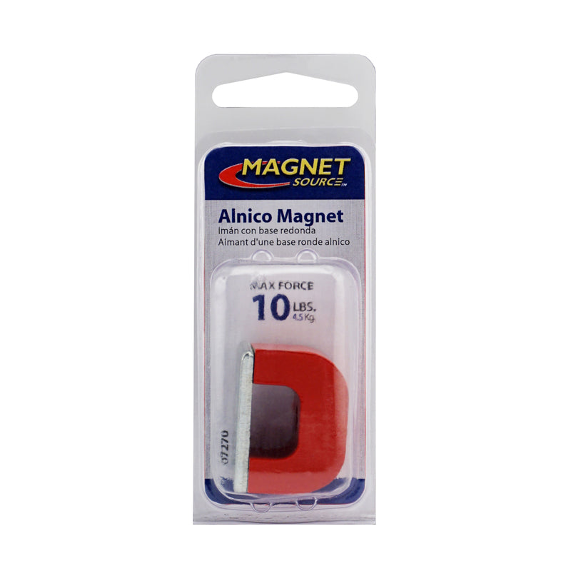 Magnet Source 1.18 in. L X .78 in. W Red Horseshoe Magnet 13 lb. pull