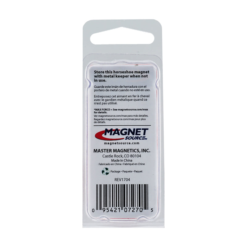 Magnet Source 1.18 in. L X .78 in. W Red Horseshoe Magnet 13 lb. pull