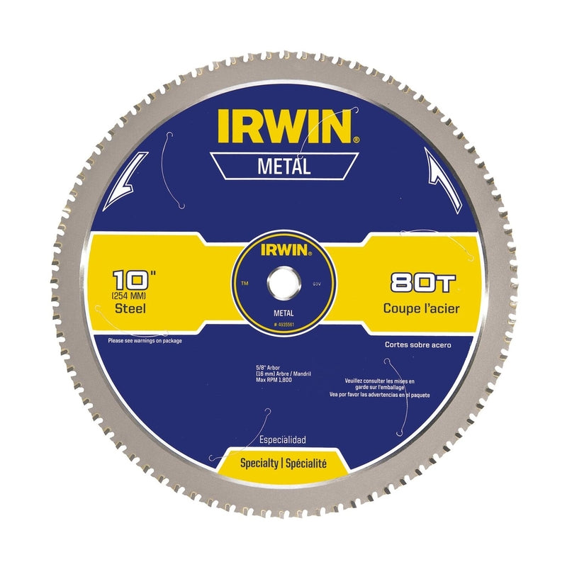 Irwin Marathon 10 in. D X 5/8 in. Steel Circular Saw Blade 80 teeth