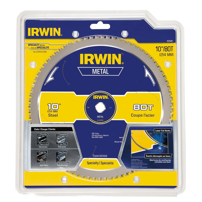 Irwin Marathon 10 in. D X 5/8 in. Steel Circular Saw Blade 80 teeth