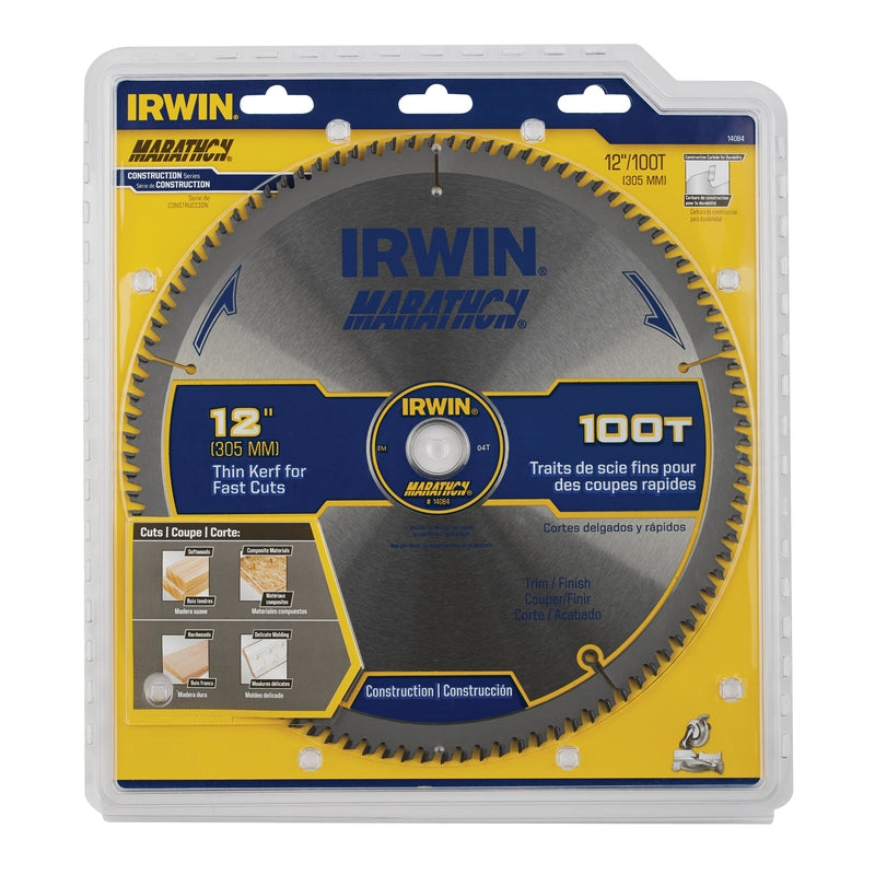 Irwin Marathon 12 in. D X 1 in. Carbide Circular Saw Blade 100 teeth