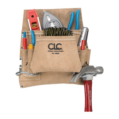 CLC 3 in. W X 12.5 in. H Suede Nail and Tool Pocket Apron 8 pocket Tan
