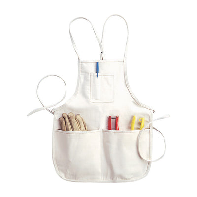 CLC Heavy Duty 4 pocket Canvas/Cotton Bib Apron White