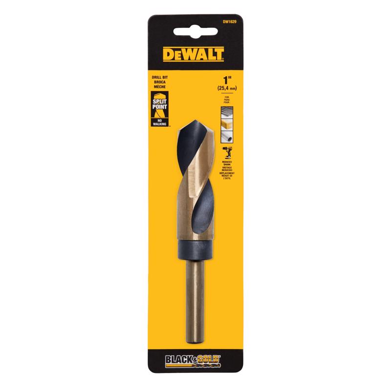 DeWalt Black & Gold 1 in. X 6 in. L Black Oxide Drill Bit Straight Shank