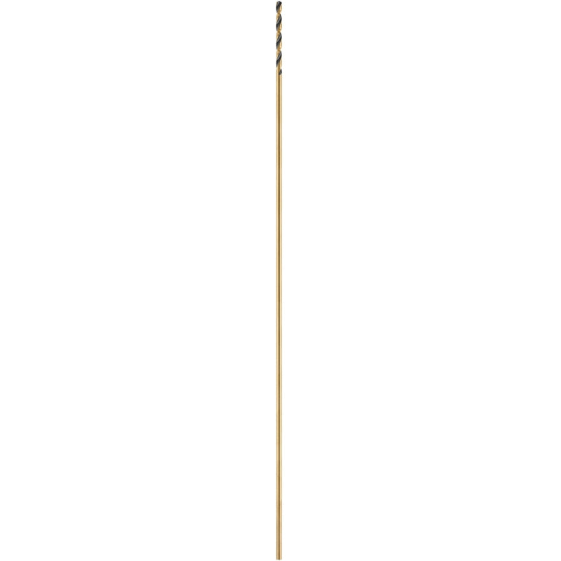 DeWalt Black & Gold 1/8 in. X 12 in. L High Speed Steel Split Point Aircraft Drill Bit Straight Shan