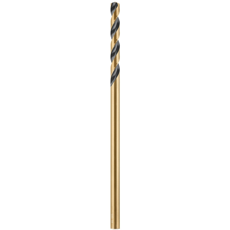 DeWalt Black & Gold 3/8 in. X 12 in. L High Speed Steel Split Point Aircraft Drill Bit Straight Shan