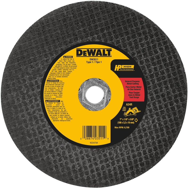 DeWalt High Performance 7 in. D X 5/8 in. Aluminum Oxide Metal Cutting Saw Blade