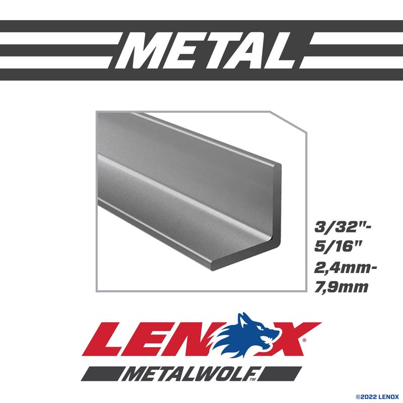 Lenox METALWOLF 12 in. Bi-Metal WAVE EDGE Reciprocating Saw Blade 18 TPI 5 pk