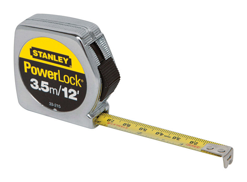 Stanley PowerLock 12 ft. L X 0.5 in. W Compact Tape Measure