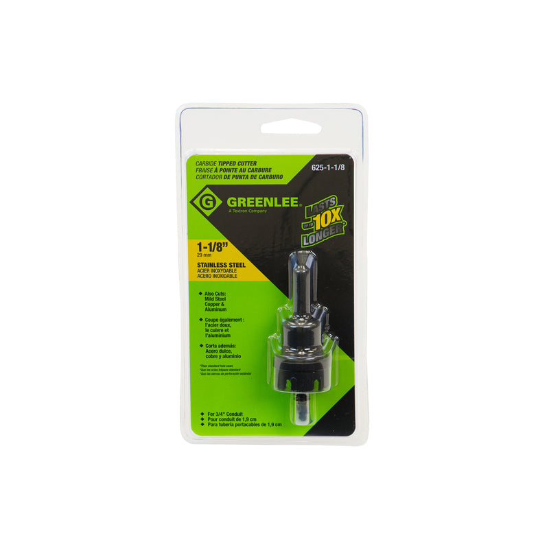 GREENLEE 1-1/8 in. Carbide Tipped 2 in. L Hole Cutter