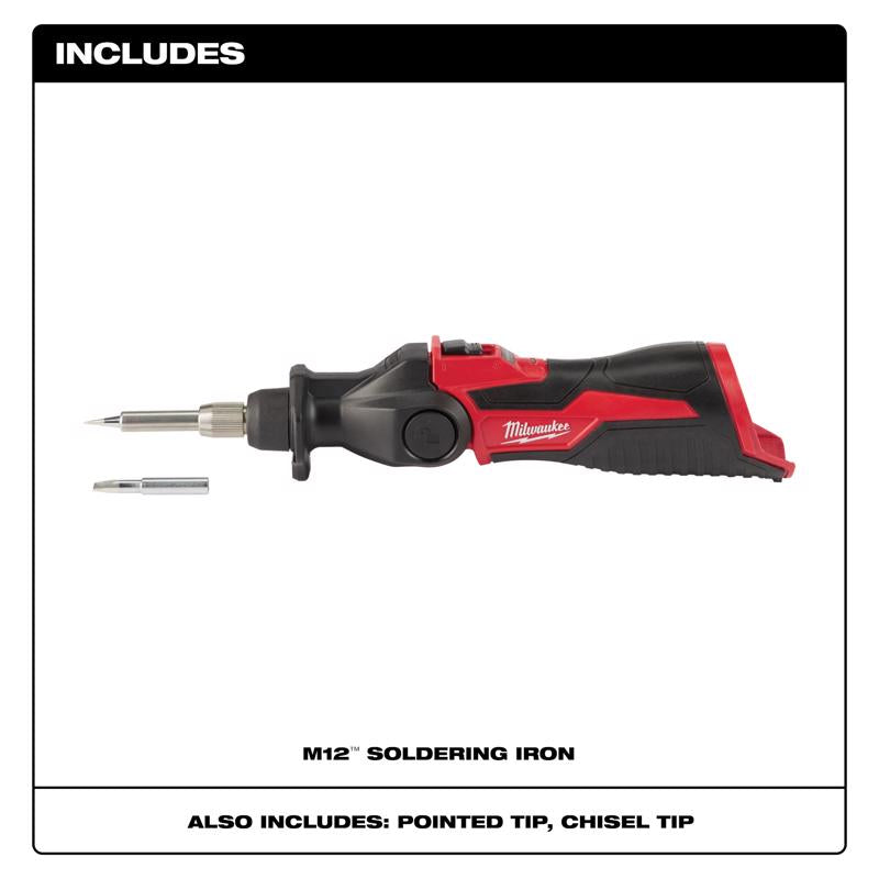 Milwaukee M12 Cordless Adjustable Soldering Iron 16 W