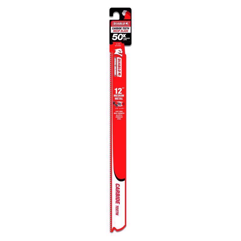 Diablo Steel Demon 12 in. Carbide Tipped Medium Metal Reciprocating Saw Blade 10 TPI