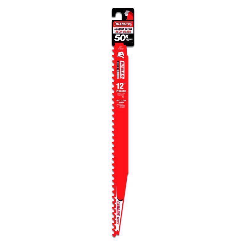 Diablo Demo Demon 12 in. Carbide Tipped Pruning & Clean Wood Reciprocating Saw Blade 3 TPI