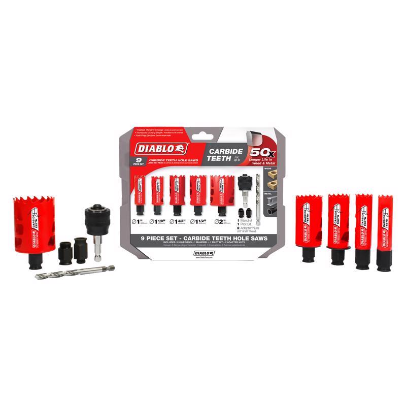 Diablo Diablo Mandrel 2-3/8 in. L Hole Saw Kit