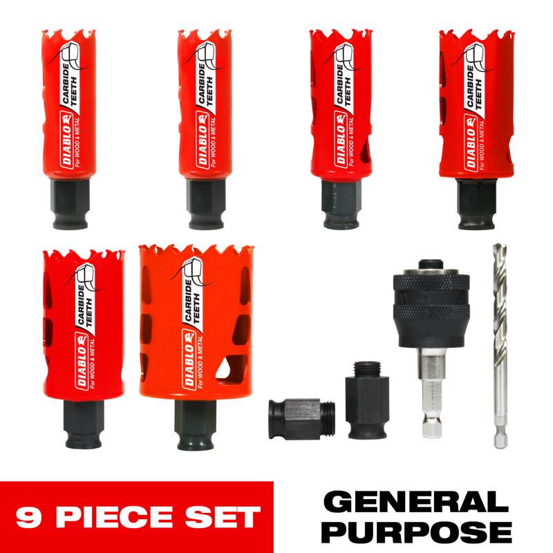 Diablo Diablo Mandrel 2-3/8 in. L Hole Saw Kit