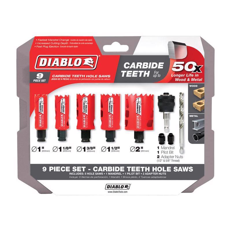 Diablo Diablo Mandrel 2-3/8 in. L Hole Saw Kit