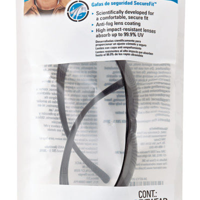 3M SecureFit Anti-Fog Safety Glasses Tinted Lens Black Frame