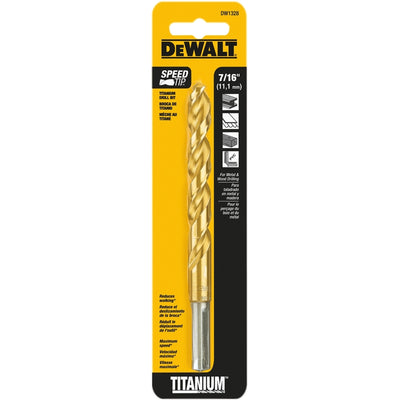 DeWalt 7/16 in. X 5-1/2 in. L High Speed Steel Split Point Drill Bit Straight Shank
