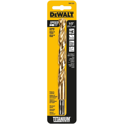 DeWalt 1/2 in. X 6 in. L High Speed Steel Split Point Drill Bit Straight Shank