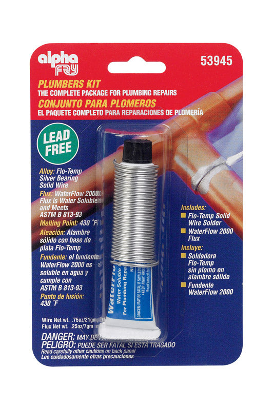 Alpha Fry 0.75 oz Lead-Free Plumbers Kit 0.062 in. D Silver-Bearing Alloy