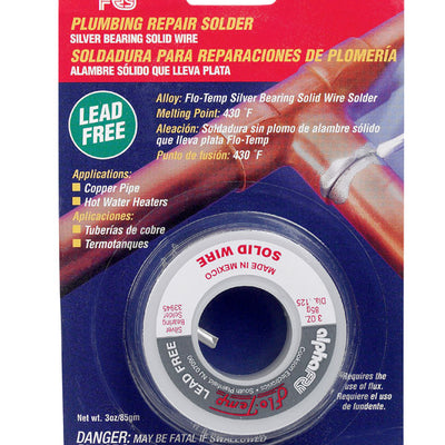Alpha Fry 3 oz Lead-Free Plumbing Solder 0.125 in. D Silver-Bearing Alloy