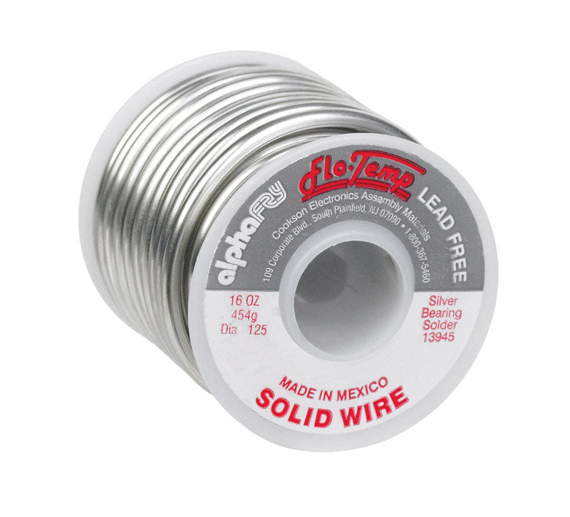Alpha Fry 16 oz Lead-Free Solid Wire Solder 0.125 in. D Silver-Bearing Alloy