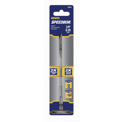 Irwin Speedbor 1/4 in. X 6 in. L Carbon Steel Wood Boring Bit Hex Shank