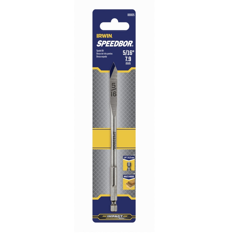 Irwin Speedbor 5/16 in. X 6 in. L Carbon Steel Wood Boring Bit Hex Shank