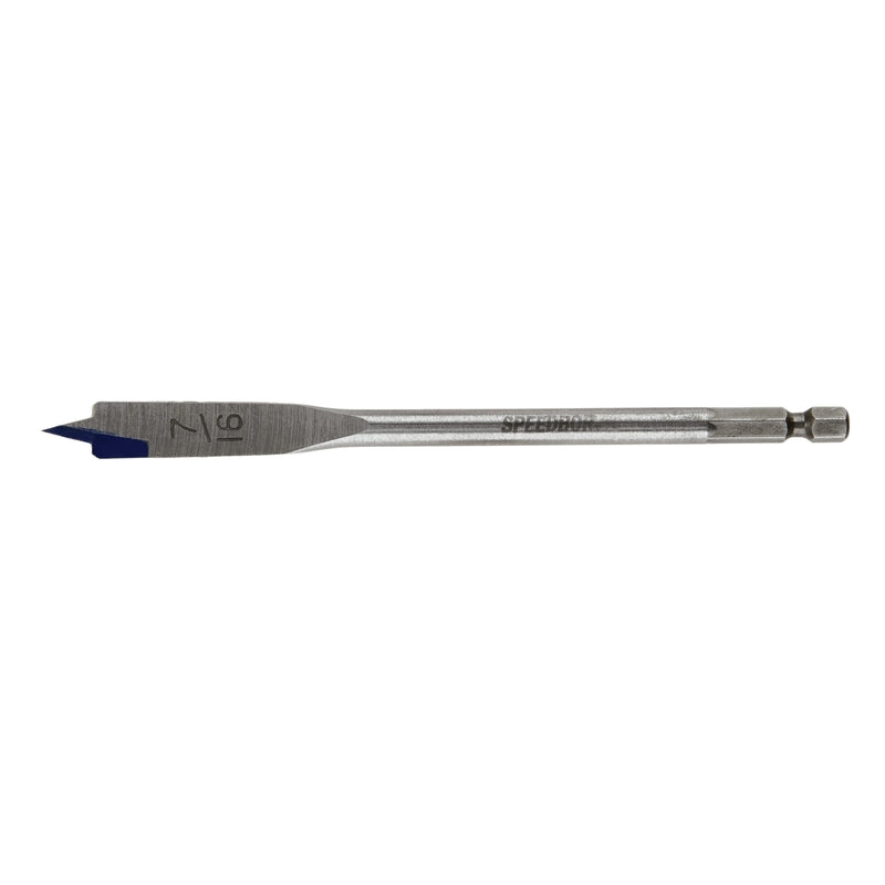 Irwin Speedbor 7/16 in. X 6 in. L Carbon Steel Wood Boring Bit Hex Shank