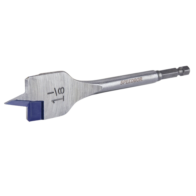 Irwin Speedbor 1-1/8 in. X 6 in. L Carbon Steel Wood Boring Bit Hex Shank