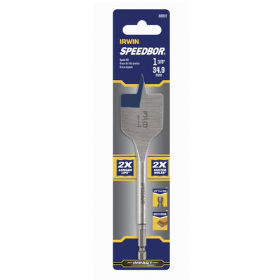 Irwin Speedbor 1-3/8 in. X 6 in. L Carbon Steel Wood Boring Bit Hex Shank