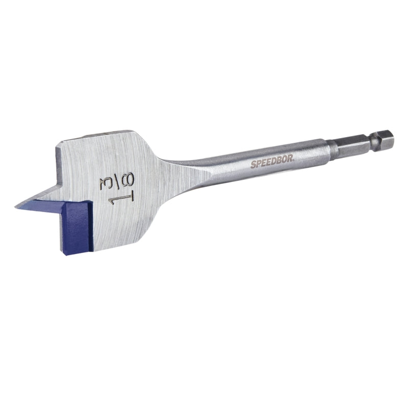 Irwin Speedbor 1-3/8 in. X 6 in. L Carbon Steel Wood Boring Bit Hex Shank
