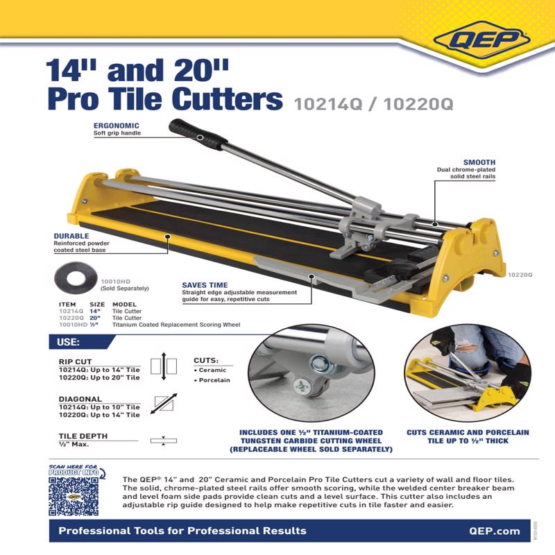 QEP 4.5 in. H X 6.1 in. W X 14 in. L Steel Tile Cutter
