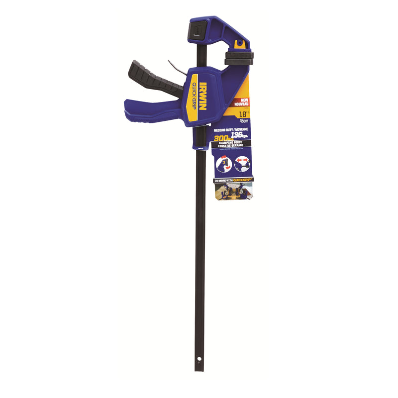 Irwin Quick-Grip 18 in. X 3-1/2 in. D Bar Clamp 300 lb