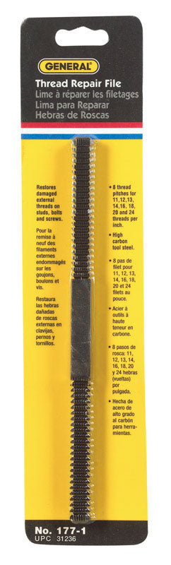 General 8-1/2 in. L X 7/16 in. W High Carbon Steel Assorted Thread Repair File