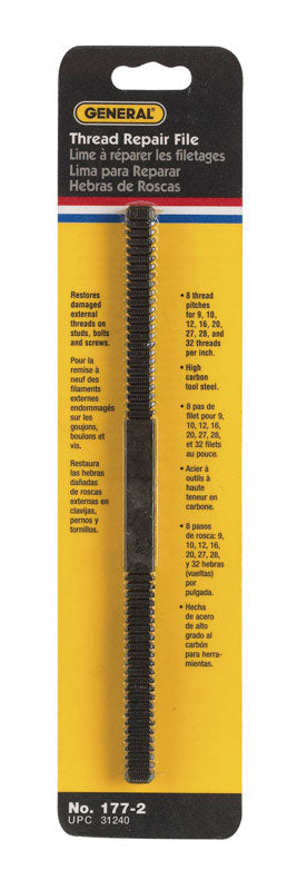 General 8-1/2 in. L X 7/16 in. W High Carbon Steel Assorted Thread Repair File