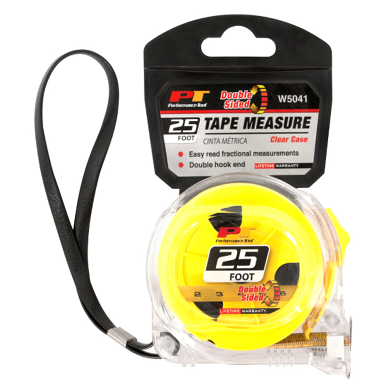 Performance Tool 25 ft. L X 1 in. W Double Sided Tape Measure
