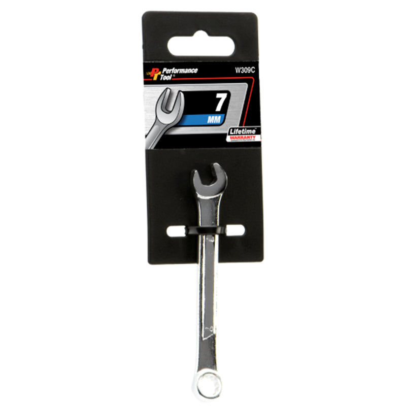 Performance Tool 7 mm X 7 mm 12 Point Metric Combination Wrench