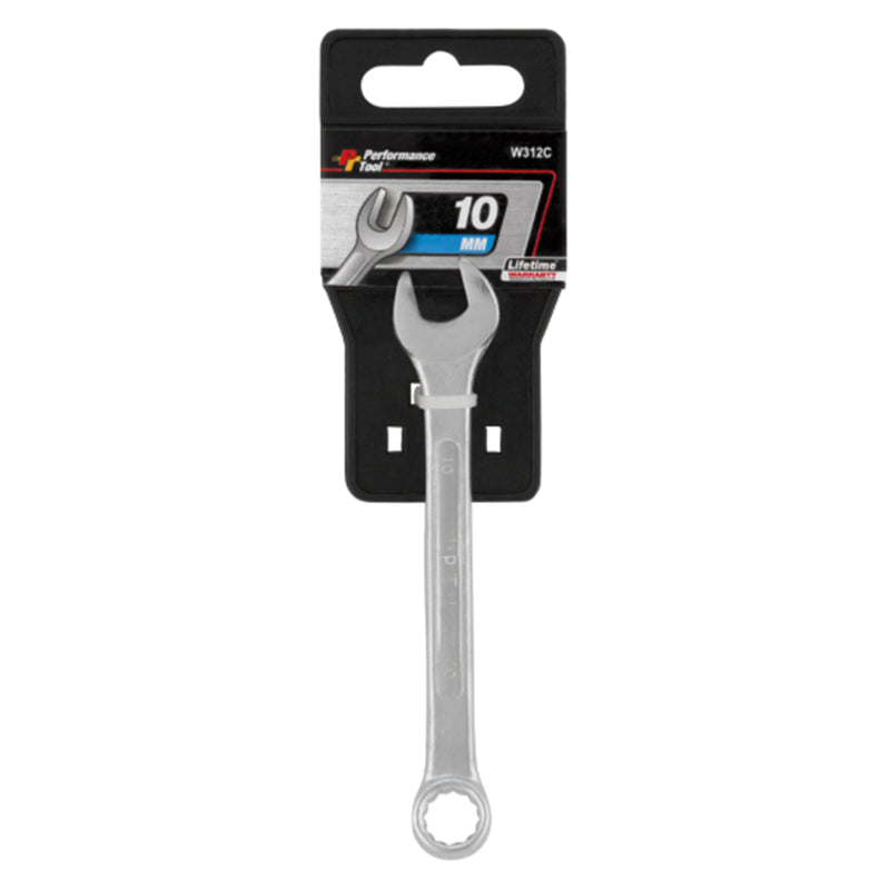 Performance Tool 10 mm X 10 mm 12 Point Metric Combination Wrench