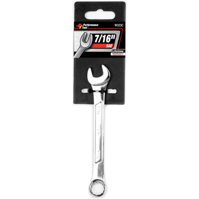 Performance Tool 7/16 in. X 7/16 in. 12 Point SAE Combination Wrench